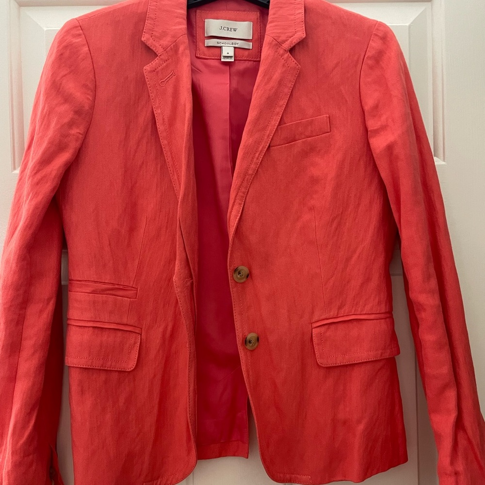 Coral jcrew blazer